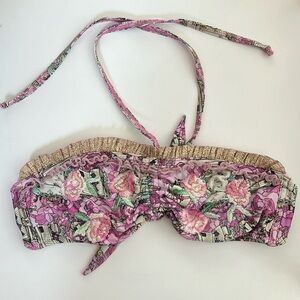 AGUA BENDITA size small embroidered bikini top